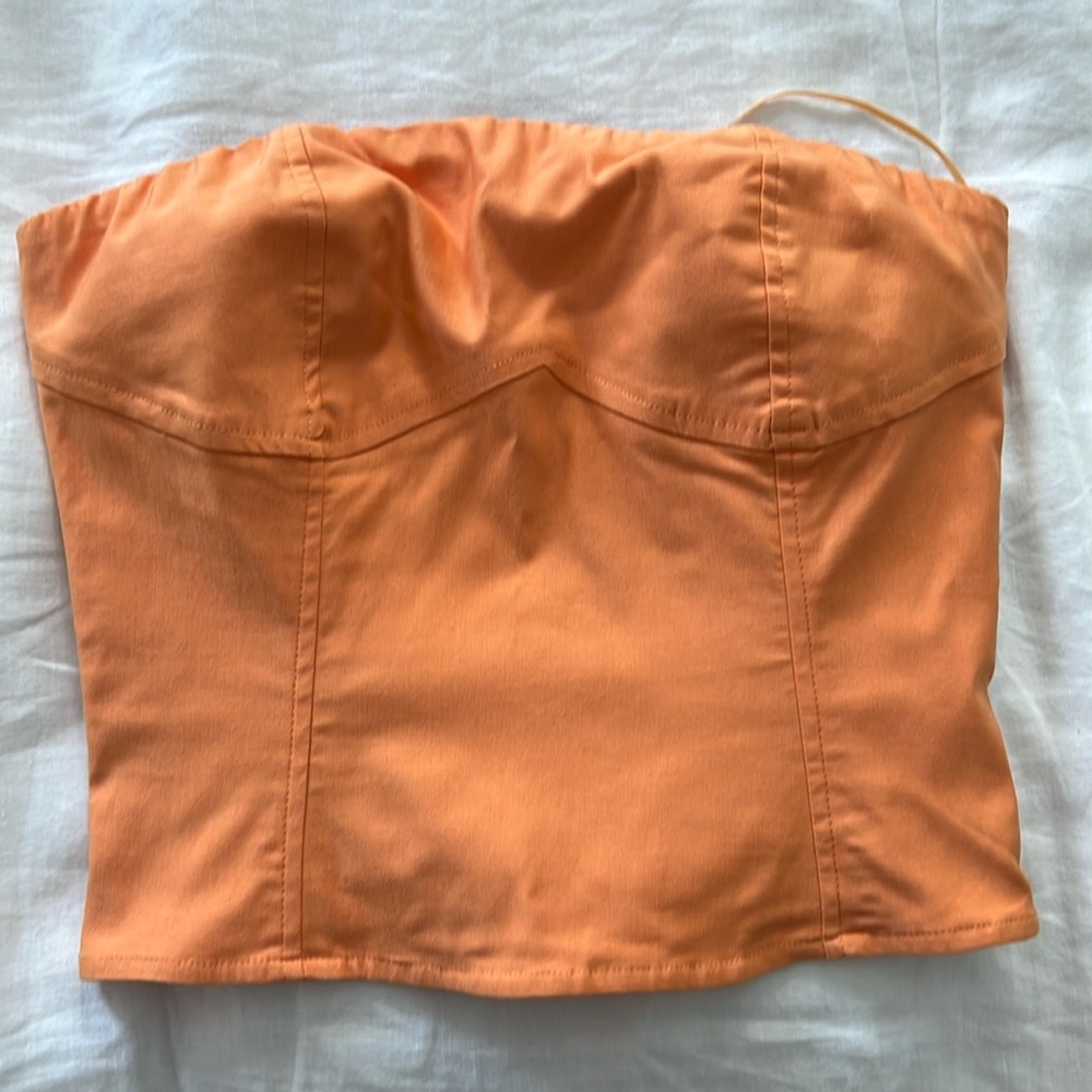 Princess Polly Vibrant Orange Strapless Tank